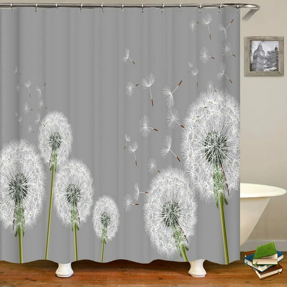 3D dandelion flower printing bathroom curtain polyester waterproof with hooks home decoration shower curtain bathroom screen