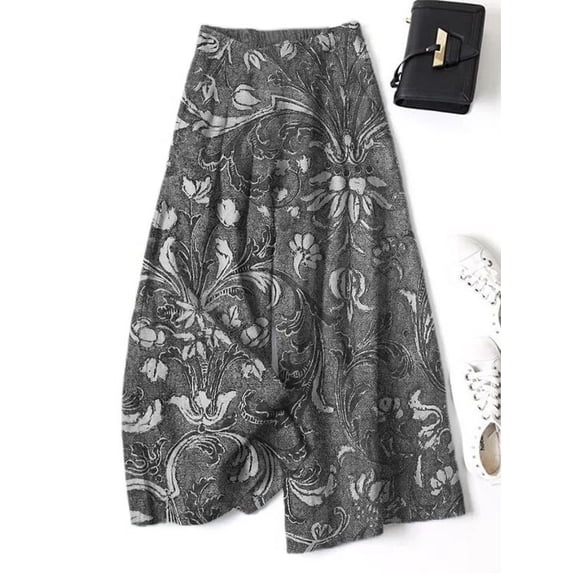 3D digital printed plus-size flared fashion loose women's pants