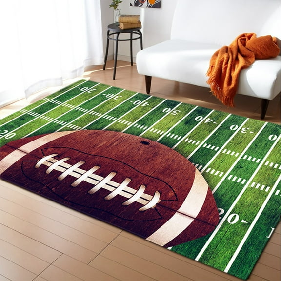 3D football field pattern decorative carpet bedroom living study restaurant kitchen flo