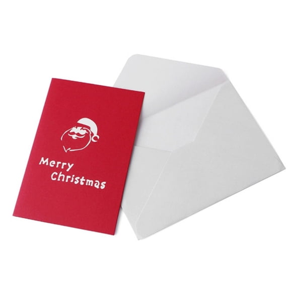 3D for Pop Up Christmas Greeting Cards Santa Sleigh Handmade Holiday Postcard with Envelope Set for Xmas New Year Gifts