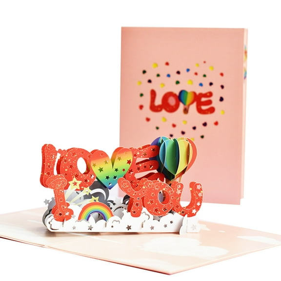 3D for Pop Up I Love You Greeting Card Vlanetines Day Cards with with Envelope for Birthday Anniversary Wife Husband