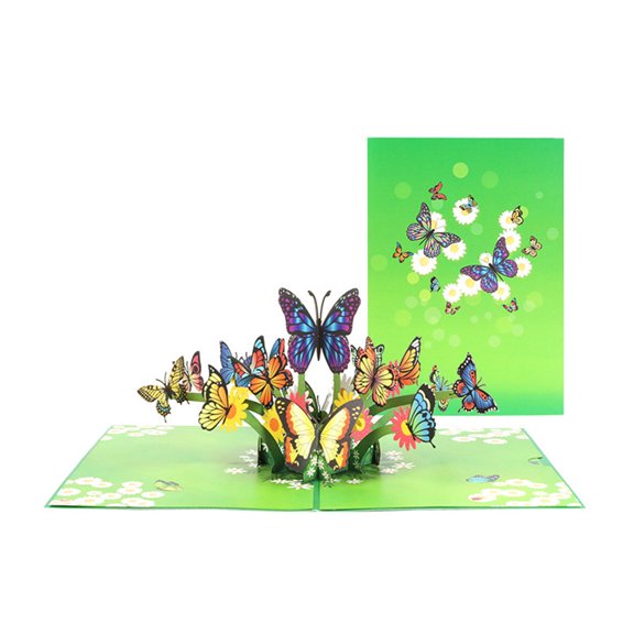 3D for Up Greeting Cards for Butterfly Mother's Day Gift Card with Envelope Handmade Postcard Valentine's Day Wedding Decoration