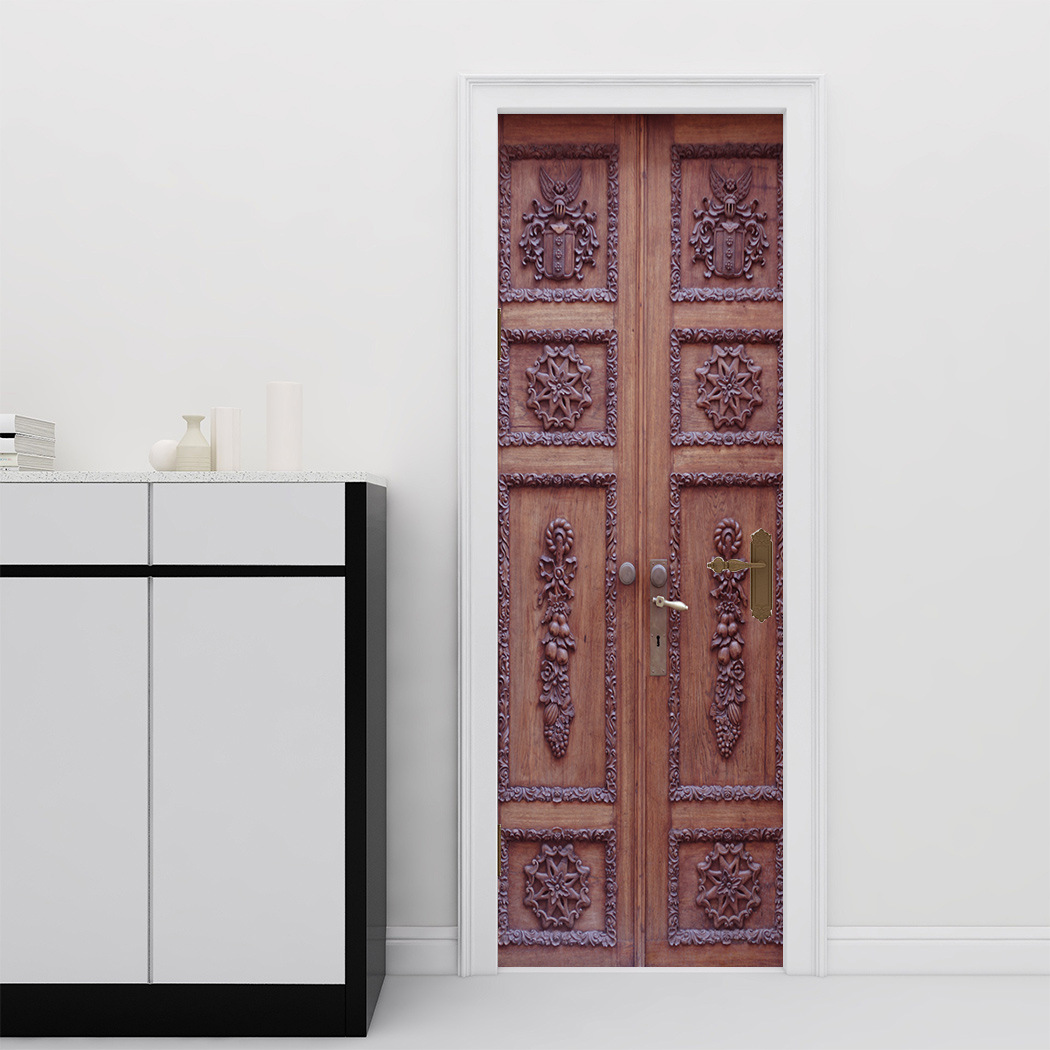 3D high simulation door series door stickers removable waterproof wall ...