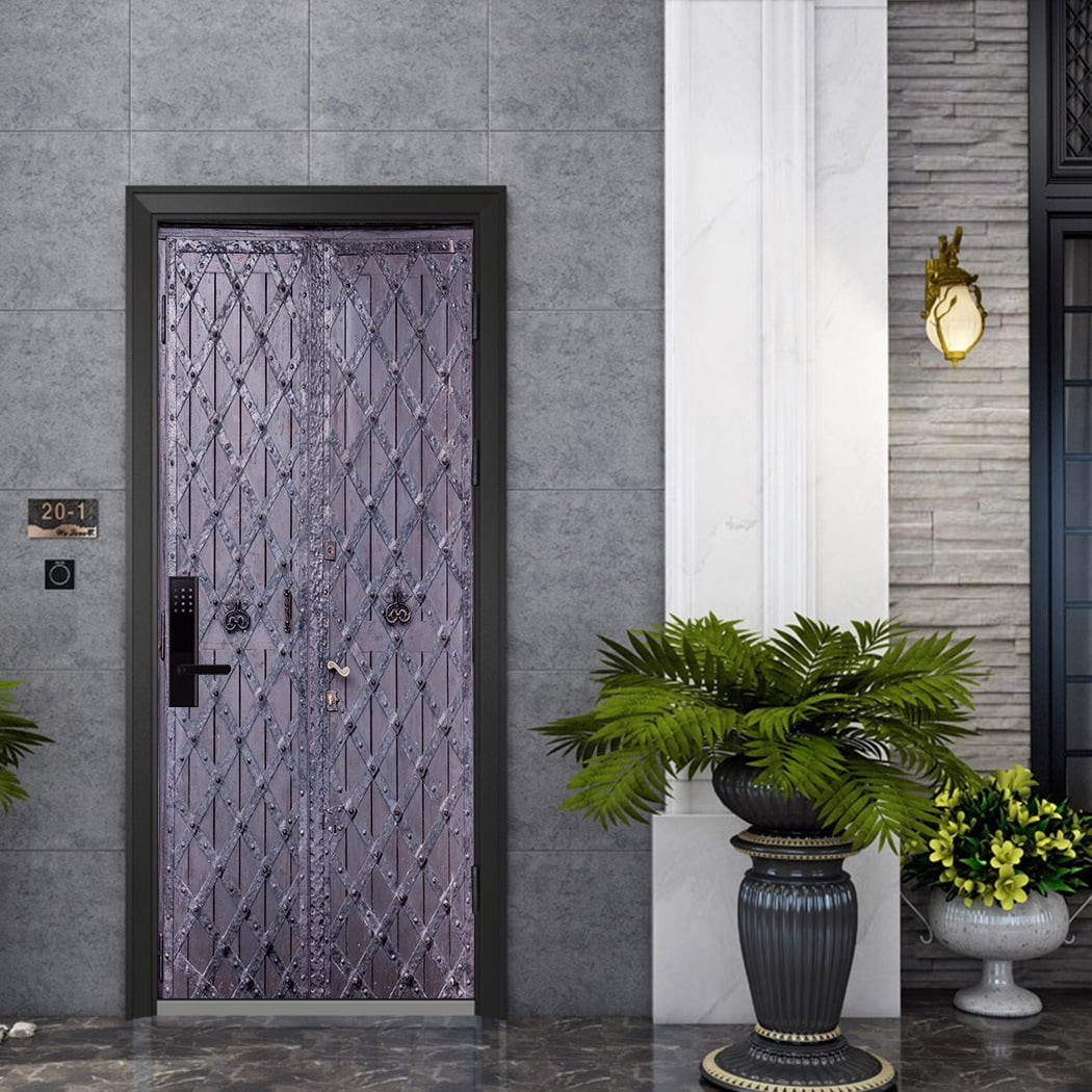 3D high simulation door series door stickers removable waterproof wall ...