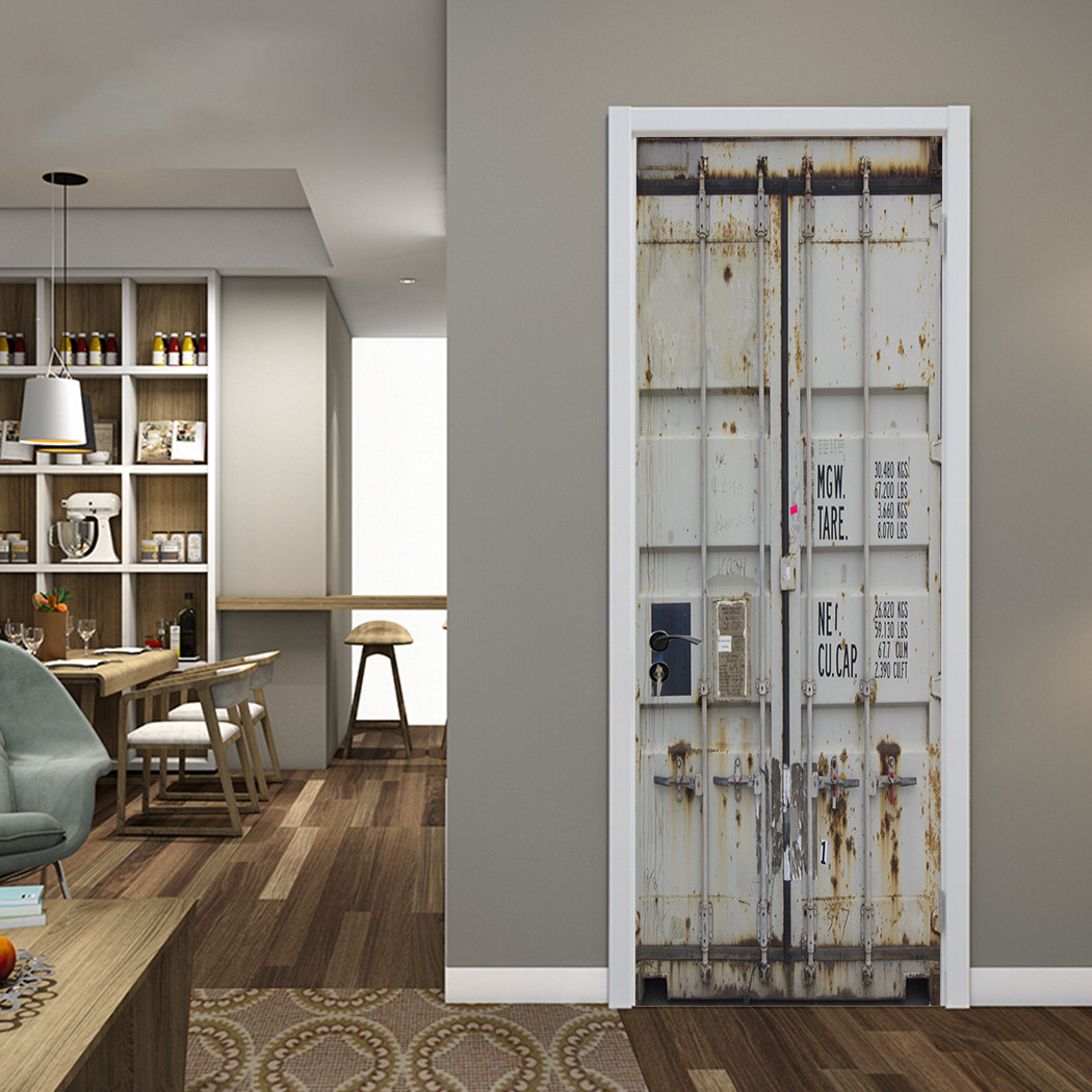 3D high simulation door series door stickers removable waterproof wall ...