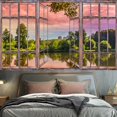 3D imitation window scenery tapestry room decoration wall hanging art
