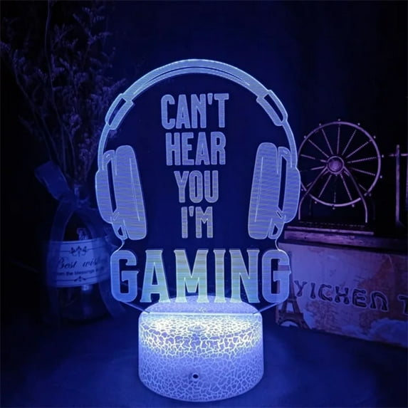 3D led lamp Gaming room light Games NightLight Gaming Table Lamp Children Headphones Game Zone Lights Decor Gift