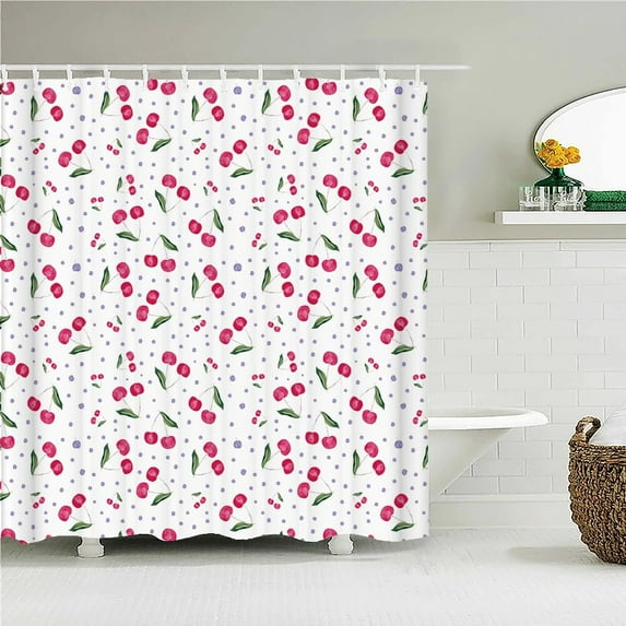 3D pineapple orange street fresh fruits printing bathroom waterproof shower curtain polyester curtain home decoration curtain