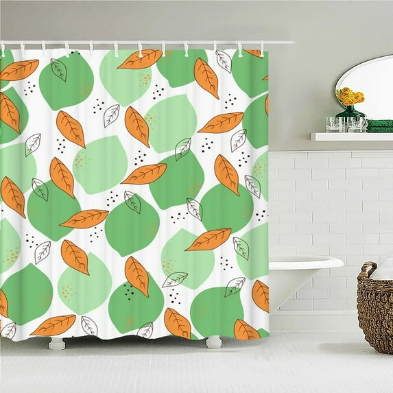 3D pineapple orange street fresh fruits printing bathroom waterproof shower curtain polyester curtain home decoration curtain