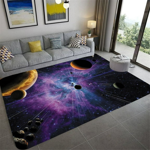 3D planet Space Galaxy solar system decoration carpet children's bedroom bathroom study h