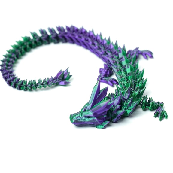 3D printed Crystal Dragon,articulated models,flexible joint animal lacertid figurines, 3D printing stuff cheap,stress relief, fidget restlessness, ADHD toys, surprise fantasy gifts