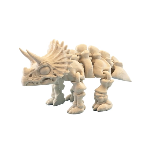 3D printed Triceratops skeleton with movable joints (1 piece)