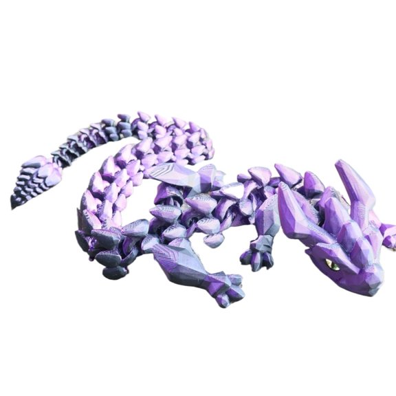 3D printed crystal dragon home decoration hand-made model statue multi-jointed movable gift
