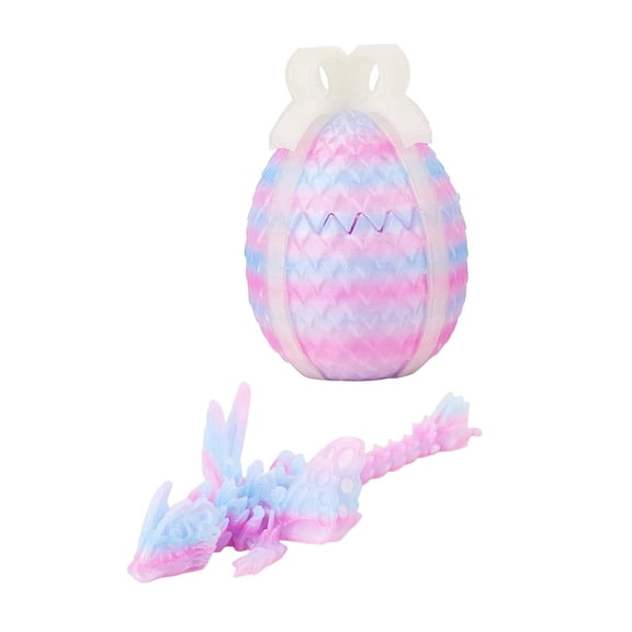 3D printed gift dragon egg, Easter surprise filled egg gift, with dragon inside the egg, creative butterfly bow egg collection decoration and gift giving