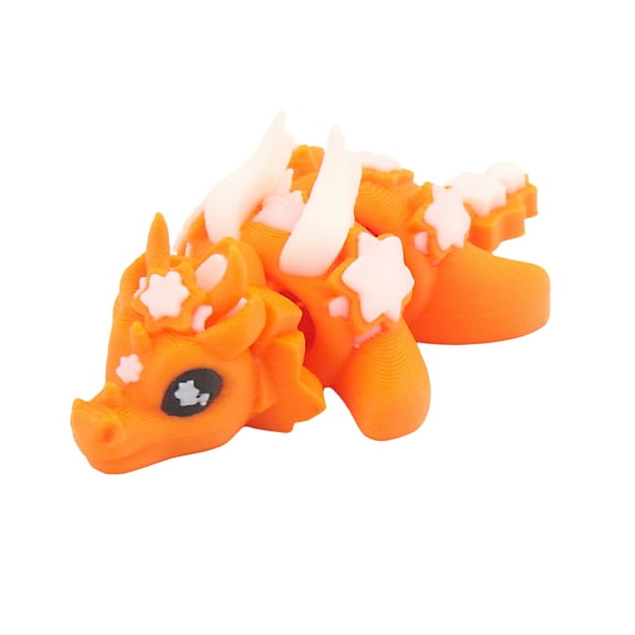 3D printed mini Star Dragon model with hinge joints and stress relief toys, home desktop decoration collectibles