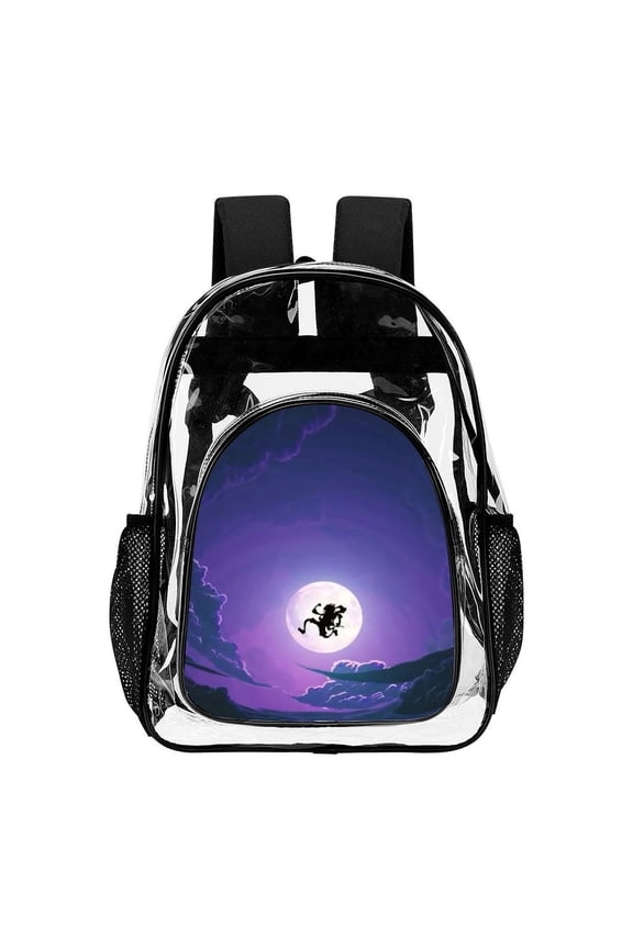 3D printed transparent backpack for comics, school backpack, multi-functional transparent backpack, waterproof transparent schoolbag, back-to-school gift