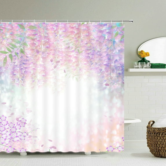 3D printing Flower pattern Bath Curtain 180x200cm Waterproof polyester fabric Shower curtain 3D Blackout curtain for bathroom