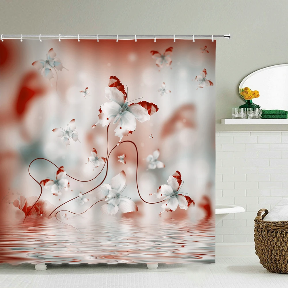 Dreidel Print Pattern Bathroom Shower Curtain main image 0