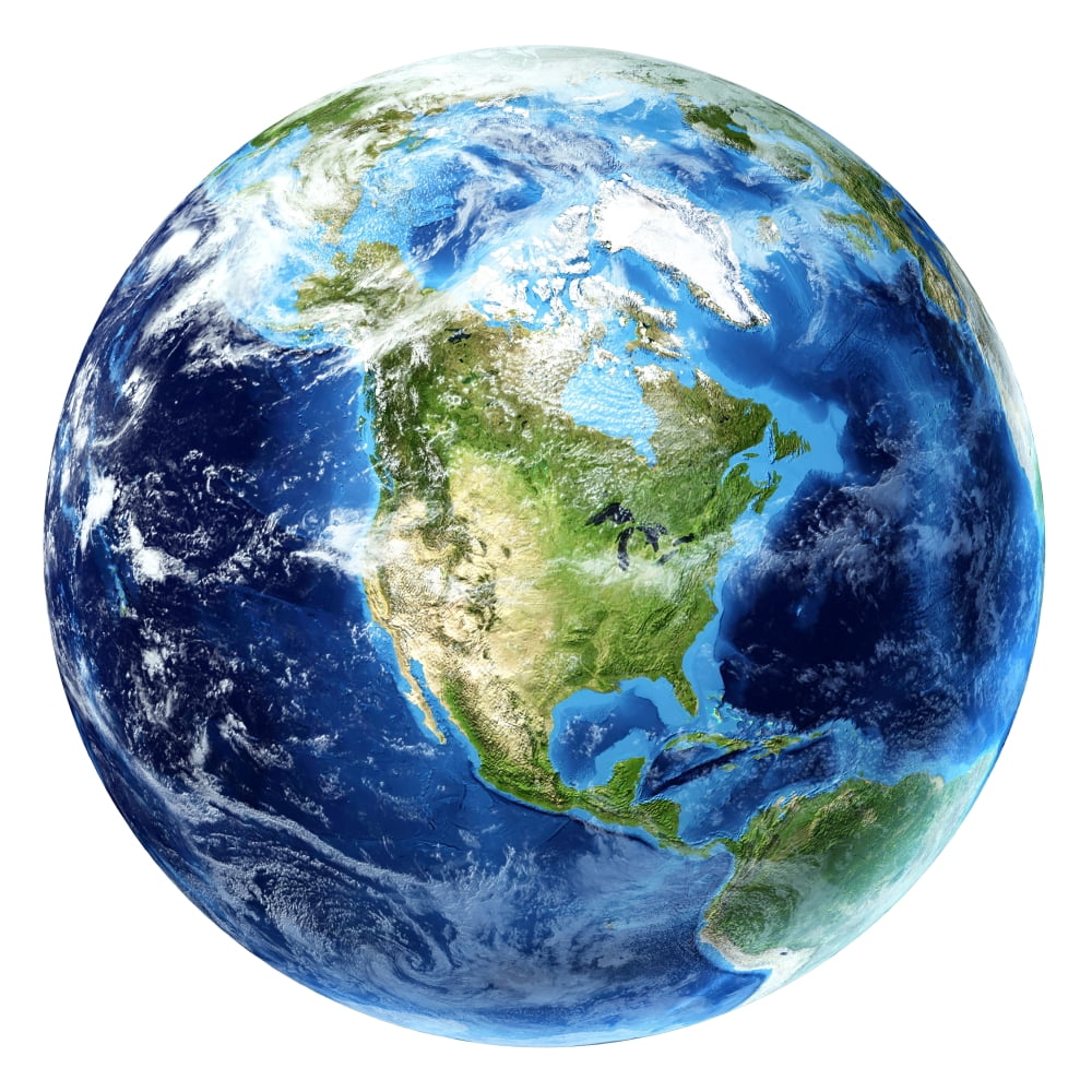 3D rendering of planet Earth centered on North America Canvas Art - Leonello CalvettiStocktrek Images (29 x 29)