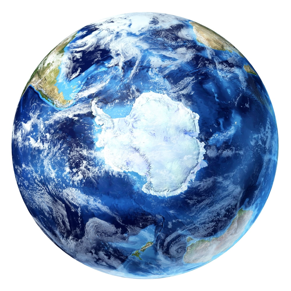 3D rendering of planet Earth centered on the South Pole Canvas Art - Leonello CalvettiStocktrek Images (29 x 29)