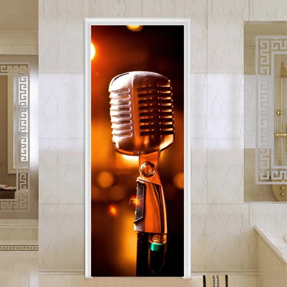 3D stair pattern Door stickers Wallpaper stickers Mural living room