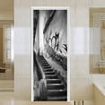 3D stair pattern Door stickers Wallpaper stickers Mural living room