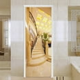 3D stair pattern Door stickers Wallpaper stickers Mural living room