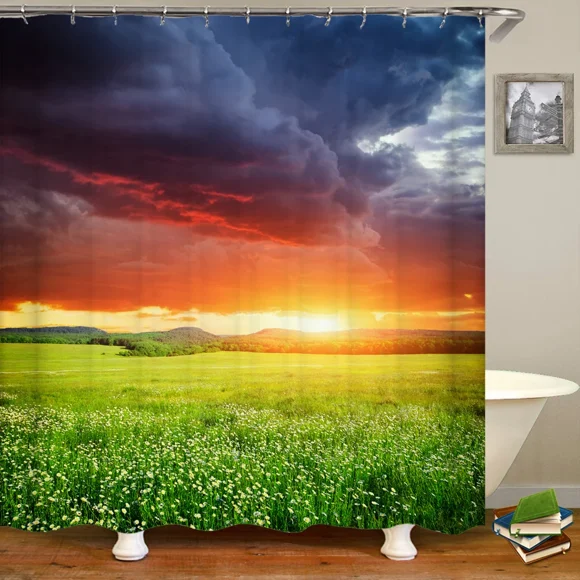 3D tropical rainforest forest landscape printed shower curtain with hook bathroom waterproof polyester bath curtain home decor