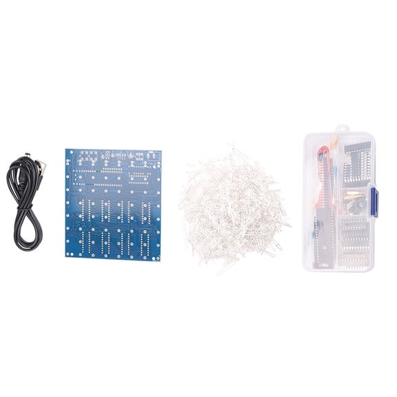 3D8 8x8x8 3MM Squared LED Electronic Toy Soldering Project Kit 4.5-5.5V Mini 3D Led Cube DIY Electronics Soldering Kit