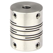 3DMakerWorld Set Screw Stainless Steel Flexible Shaft Coupler - 5mm x 6.35mm
