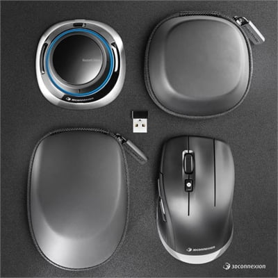 3Dconnexion SpaceMouse Wireless Kit 2 - Wireless Bluetooth/RF Mouse - 7 Button - Scroll Wheel - Compatible with PC, Mac