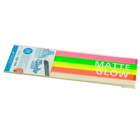 3Doodler Filament Refill Pack Create Matte Glow ABS Strands - 25 Pack (5 Colors)