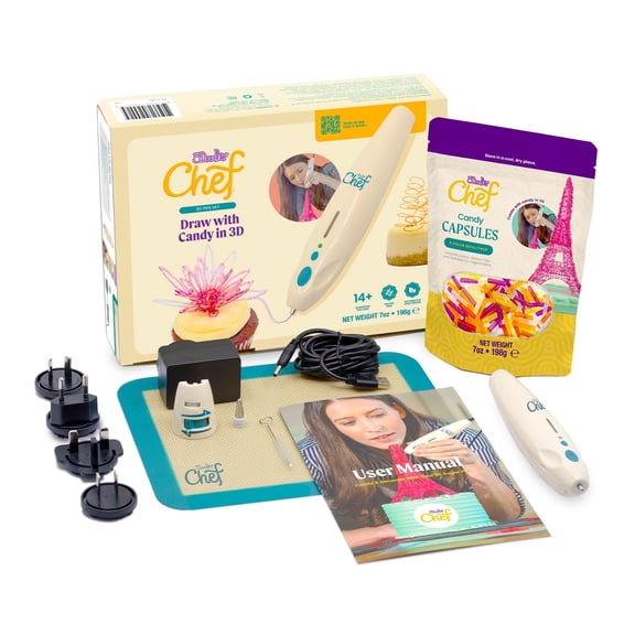 3Doodler Chef 3D Candy Pen Set, Includes Refill Candy Capsules, Suitable for Vegetarians