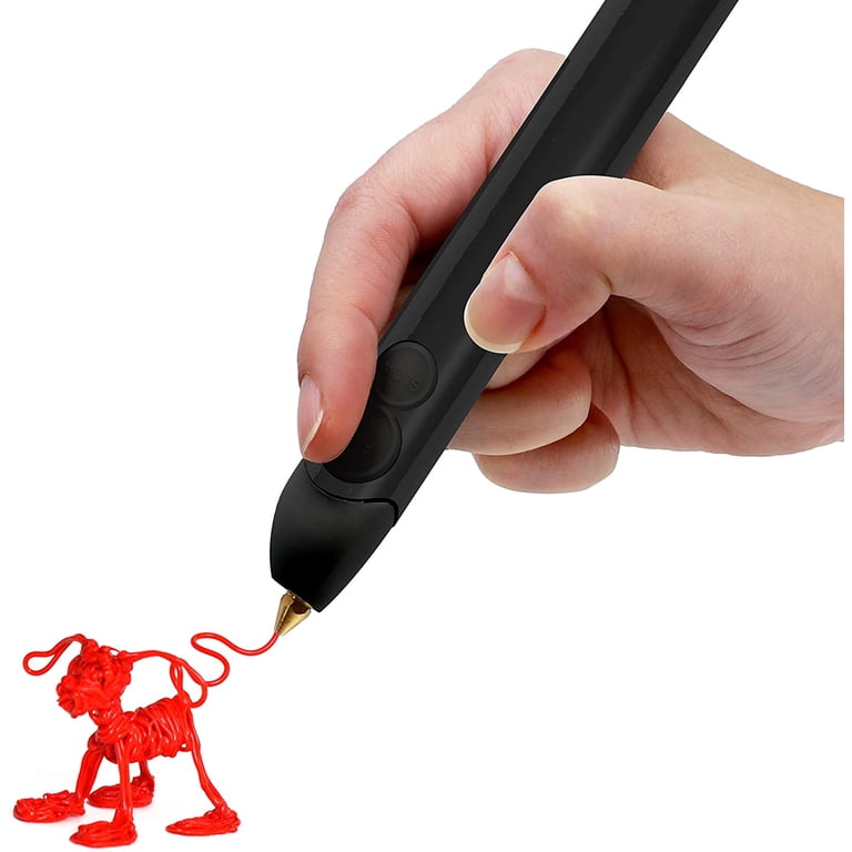 3Doodler Create+ Essential Pen Set (Black) with Plug & ABS, PLA