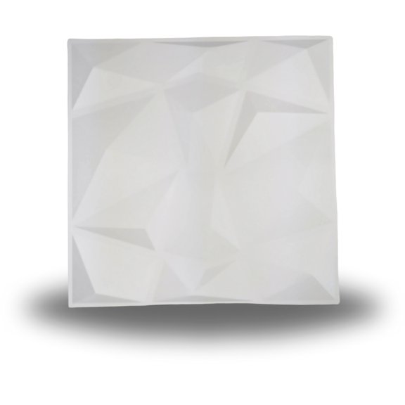 3Drop 3D Drop Ceiling and Wall Tiles – Ultra-Thin 2x2 Lay-in Matte White PVC for 24” x 24” Ceiling Grid System (10-Pack, 3DTC26)
