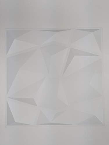 3Drop 3D Drop Ceiling and Wall Tiles  Ultra-Thin 2x2 Lay-in Matte White PVC for 24 x 24 Ceiling Grid System (10-Pack, 3DTC26)