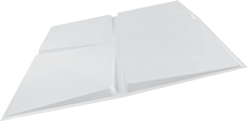 3Drop 3D Drop Ceiling and Wall Tiles  Ultra-Thin 2x2 Lay-in Matte White PVC for 24 x 24 Ceiling Grid System (10-Pack, 3DTC28)