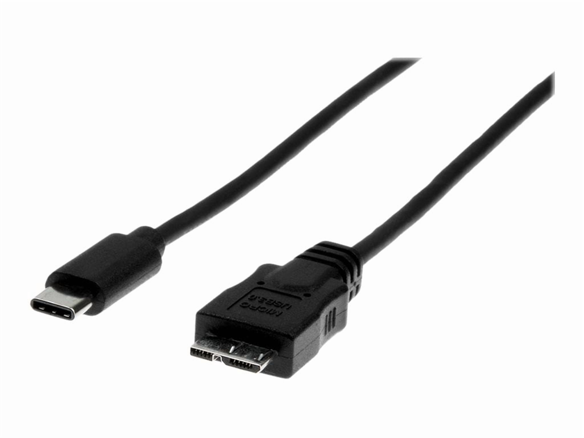 Micro Usb Walmar 3FT/1M USB-C TO MICRO-B CABLE USB 3.0 USB-C TO MICRO-B M/M BLACK ...