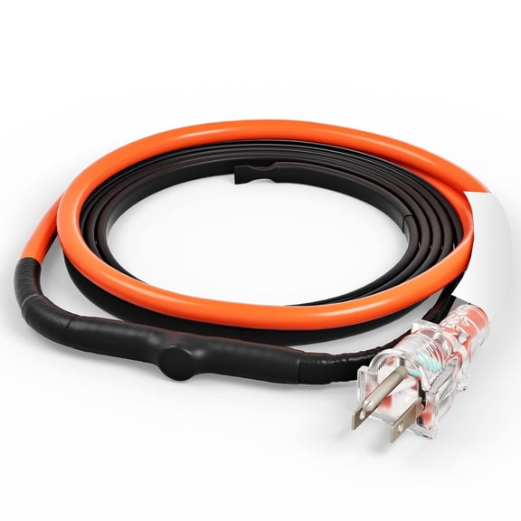 3FT 5W/FT Self-regulating Heat Tape Built-in Thermostat Pipe Freeze Protection Cable