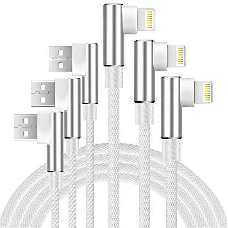 10ft Long Silver iPhone 5 6 7 8 XR X Braided Lightning Charger Cable USB Cord 10ft Long Silver iPhone 5 6 7 8 XR X Braided Lightning Charger Cable USB Cord