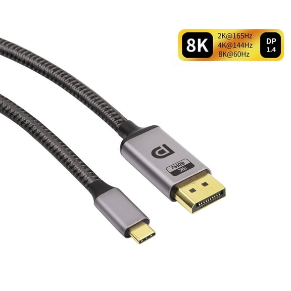 3FT 8K DisplayPort 1.4 M to USB TYPE C M Cable (Bi-directional) 8K@60Hz