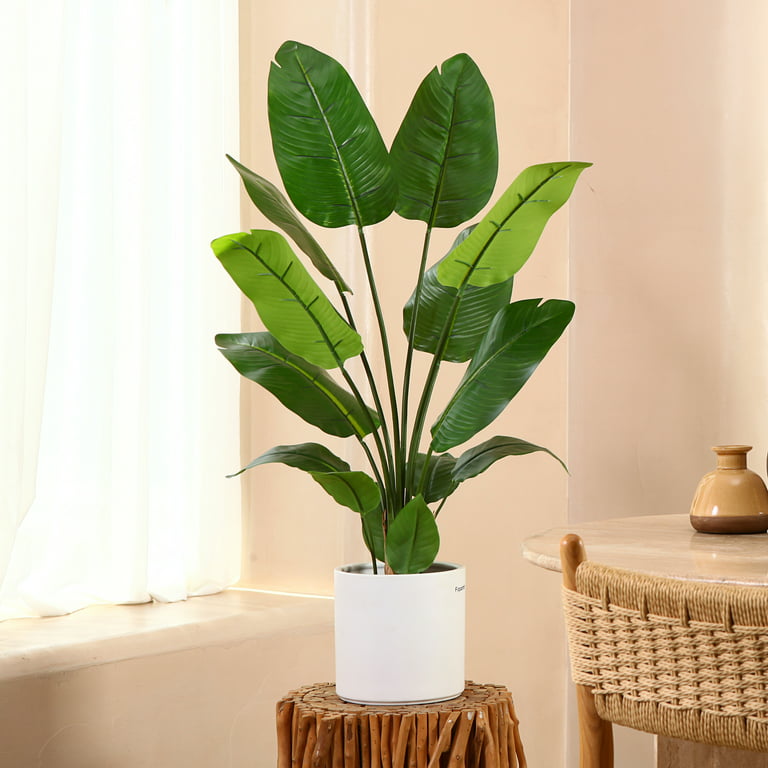 3FT Artificial Bird of Paradise Plant, Tall Fake Plants, Fake Tree