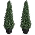 thumbnail image 1 of 3FT Artificial Boxwood Topiary Trees,2Pack Faux Topiaries Tree Potted Boxwood Tree Cone Topiary Artificial Plant Shrub for Front Porch Home Office Decor, 1 of 8