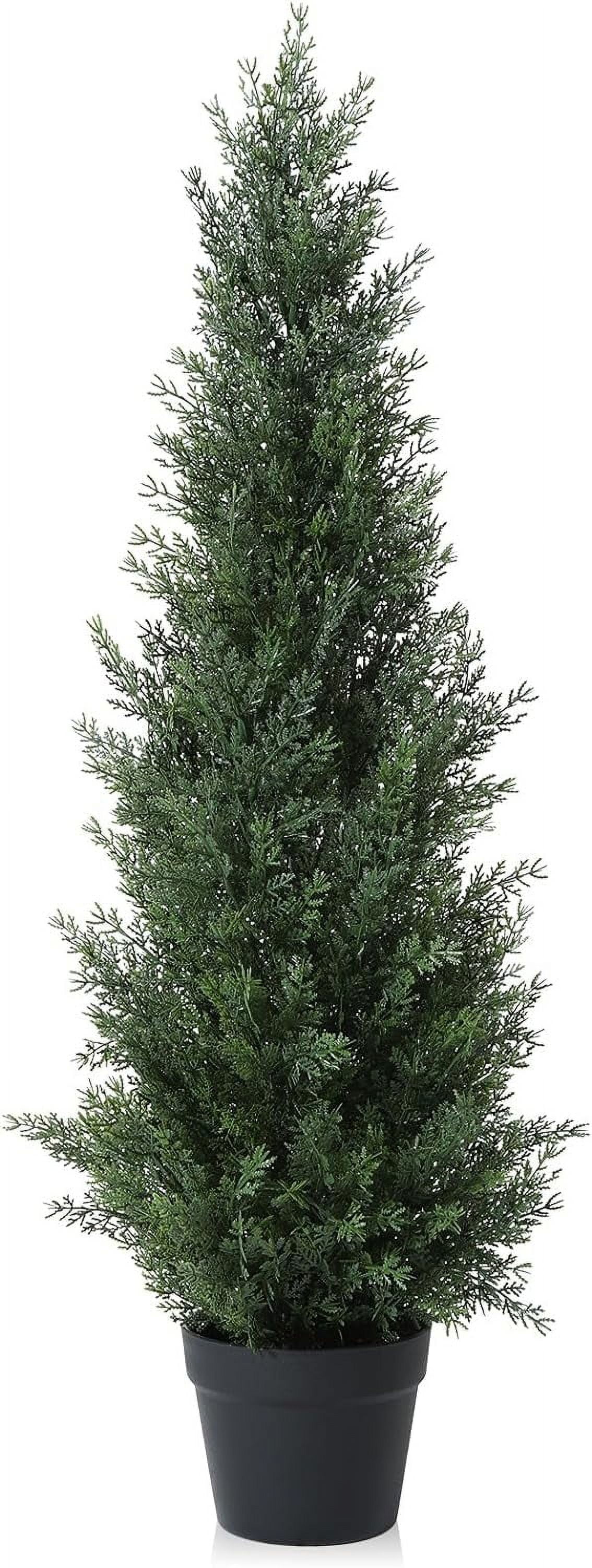 3ft Potted Artificial Cedar Topiary Tree for Outdoor Decor