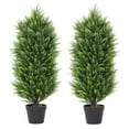 3FT Artificial Topiary Cedar Trees , Outdoors UV Protection Fake
