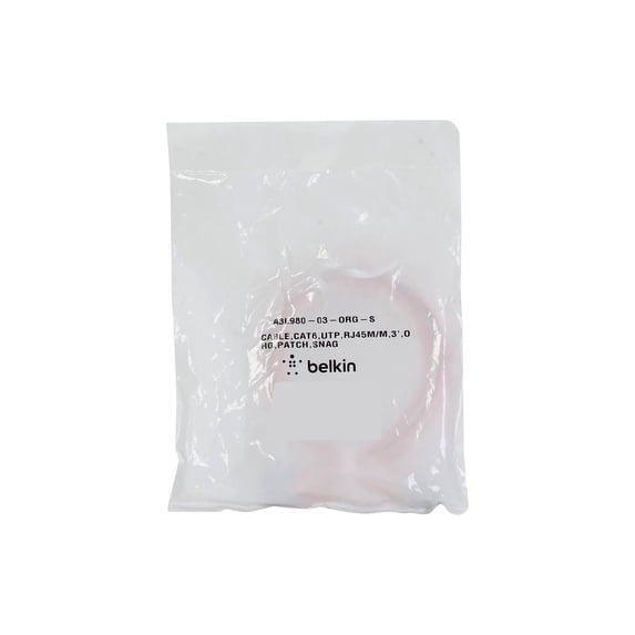 3FT CAT6 ORANGE SNAGLESS PATCH CABLE RJ45 M/M MOQ-12