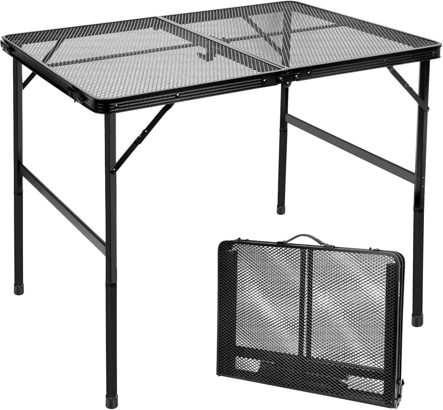 3FT Camping Folding Table with Adjustable Height(16.5