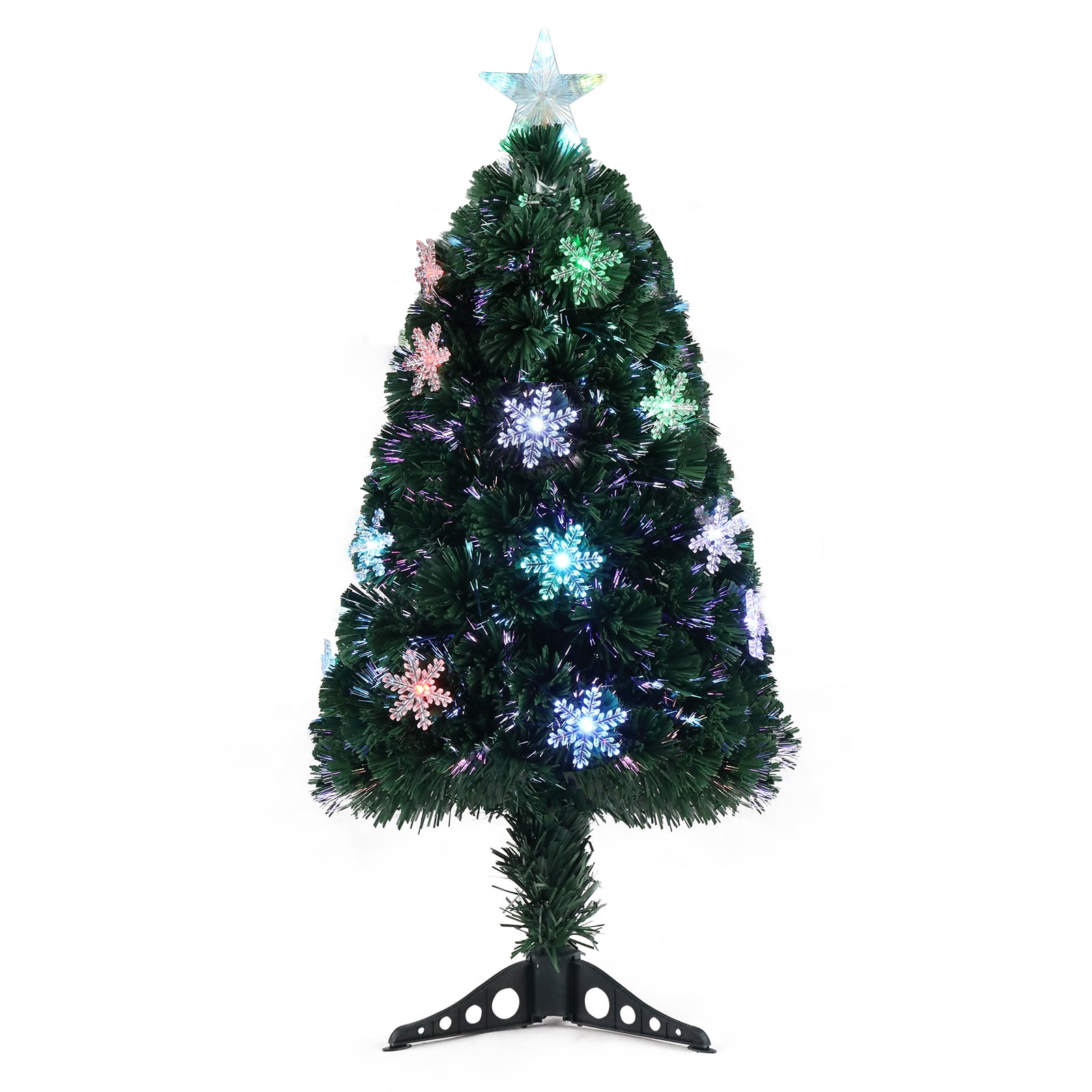 3FT Christmas Tree with Star Lights, Small Tabletop Green Artificial