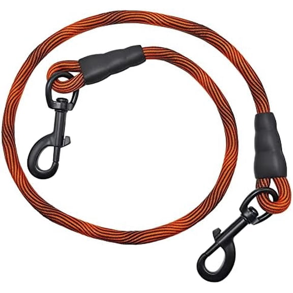 3FT Dog Tie Down, Nylon Rope Short Dog Tether Indoor House Leash Training Safety Vehicle Tether for Large Medium Strong Puppy (2/5" *3ft, Orange)