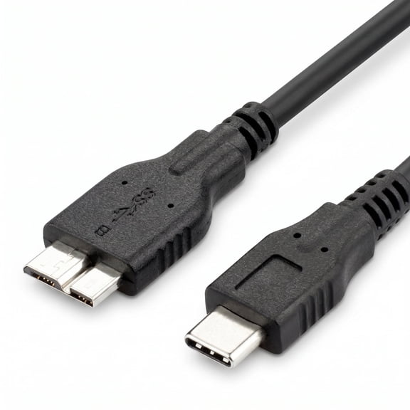 3FT External Hard Drive Cord to USB C for Western Digital WD My Passport, Seagate, Toshiba Canvio, LaCie, etc, Compatible with iPhone 15, PC, Mac, Samsung, LG, Moto, Pixel & Other USB-C Devices